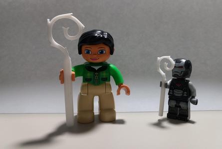 LEGO & DUPLO Compatible Sinterklaas Staf / Saint Nicholas Staff  - Dutch Holiday Accessory
