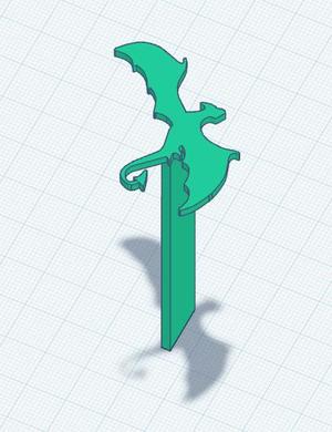 Dragon Halo Bookmark 12.stl