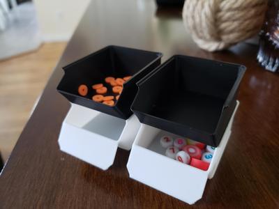 Stackable Small Part Sorting Bins with Racks
