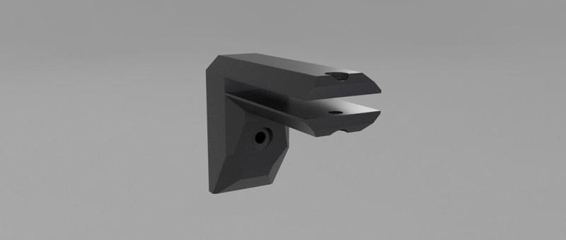 Wall handrail support for metal flat bar