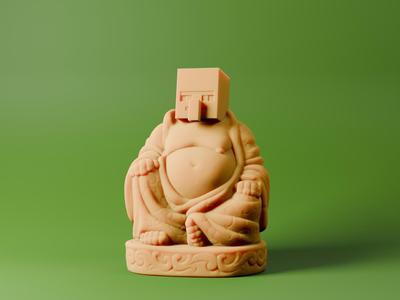 Villager Buddha - Minecraft Villager as Buddha