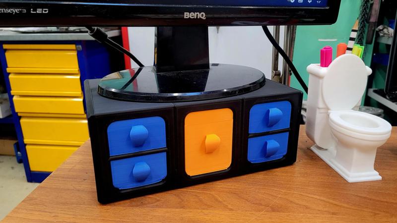 Modular Monitor Stand with Drawers