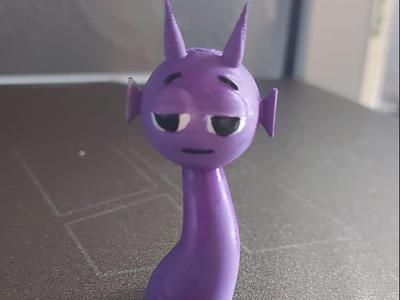 Durple Sprunki aka The Purple Durple 3D Model/Toy
