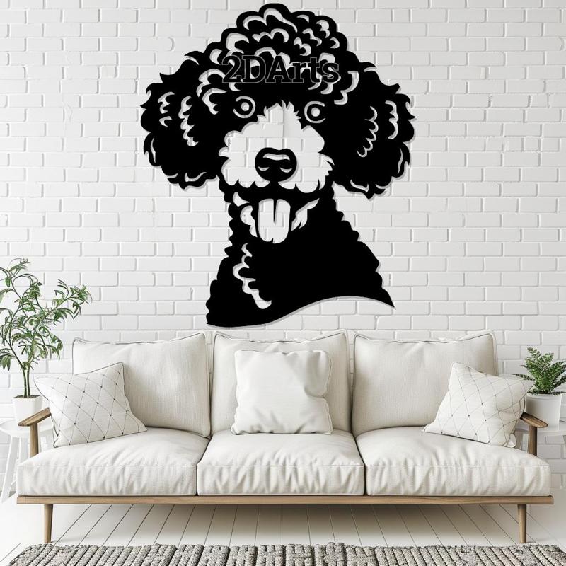 Poodle Head 2D Wall Art/Window Art