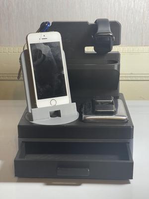 Phones - Nightstand Organizer with Drawer for Valuables for Men & Women.