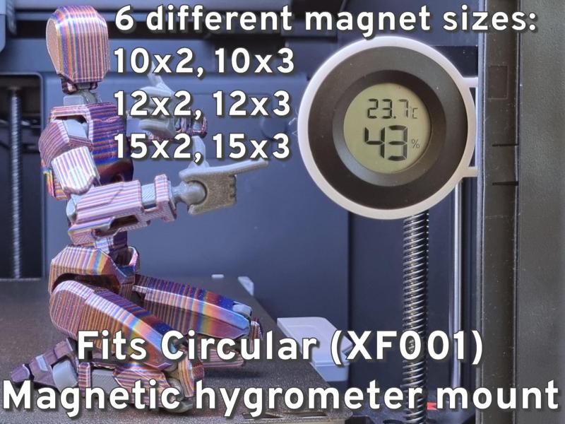 Magnetic hygrometer mount Circular (XF001)