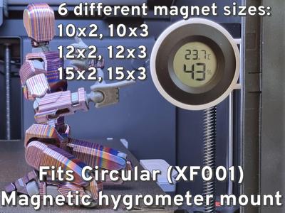Magnetic hygrometer mount Circular (XF001)