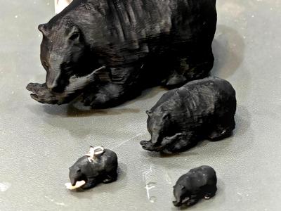 wooden bear miniature Specialty souvenirs Japan