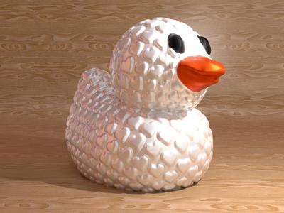 Cute Heart Covered Duck