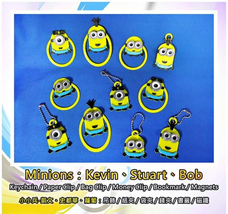 Minions Keychain / Paper Clip / Bag Clip / Money Clip / Bookmark / Magnets