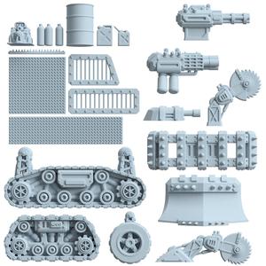 1:64 Scale 3D Printable Post-Apocalyptic Car Kitbashing Tabletop Bits