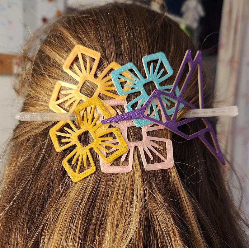 Geometric Hummingbird Hair Accessory