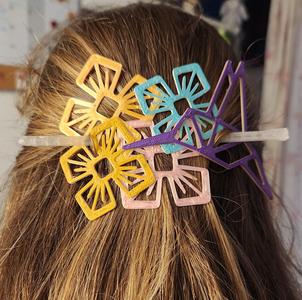 Geometric Hummingbird Hair Accessory