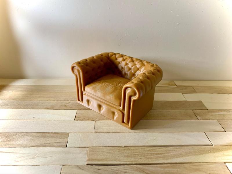 Chesterfield armchair 1/12 scale 