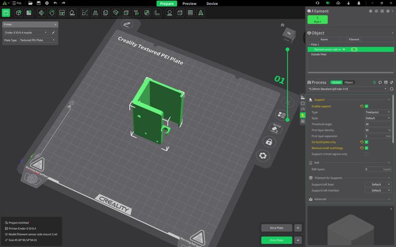 Ender 3 V3 Corexz Filament Sidemount