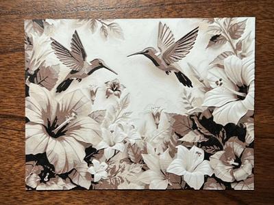 Spring Hummingbird Art