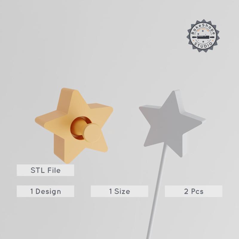 Star Cake Pop Mold Set, Celestial Star Design, Sky & Shining Star Shapes for Baking PRODUCT_1007