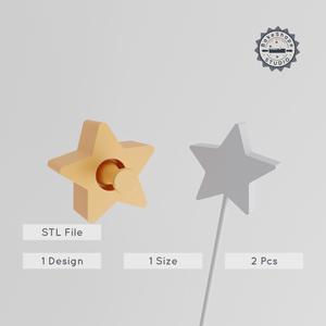 Star Cake Pop Mold Set, Celestial Star Design, Sky & Shining Star Shapes for Baking PRODUCT_1007