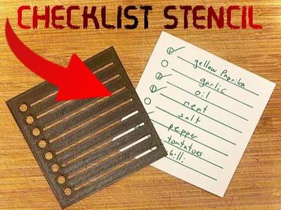Checklist Stencil