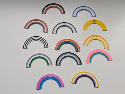 Parametric Pride Flag Rainbow Pins