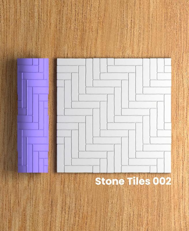 Collection Tumbleweed | Stone Tiles 002 | Polymer Clay Seamless Texture Roller