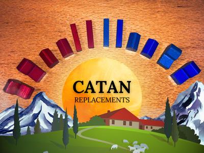 Catan Replacement Parts - Road / Settlement / City