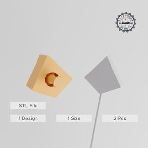 Diamond Cake Pop Mold, Geometric Gem Shape Design, 2-Piece Set STL File PRODUCT_1009