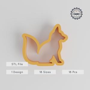Fox Shape Cutter Set, 18 Sizes, Animal Cookie & Fondant Mold PRODUCT_133