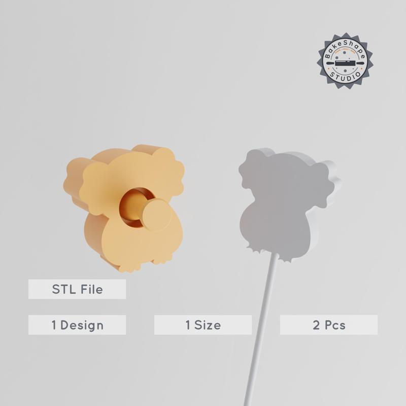 Koala Cake Pop Mold, Cute Animal Design, 2-Piece Wildlife Cooking Tool Set PRODUCT_2791