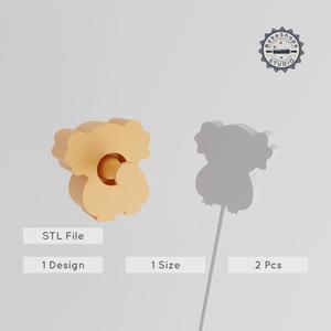 Koala Cake Pop Mold, Cute Animal Design, 2-Piece Wildlife Cooking Tool Set PRODUCT_2791