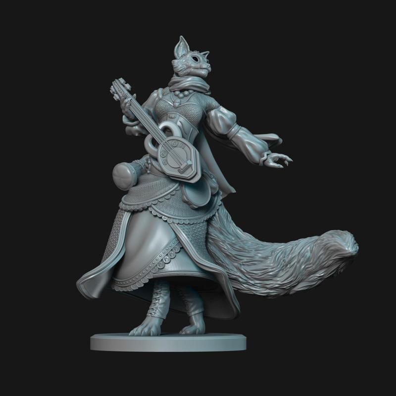 Tabaxi Bard - Aurora Juniper - D&D Mini