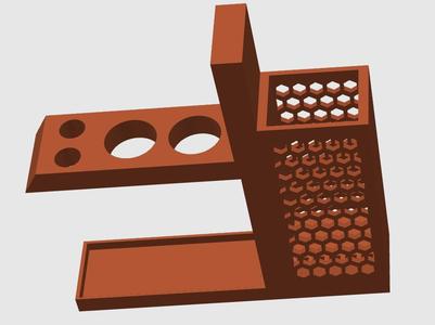 Modern Hex Brush Stand Electric + Manual + Storage