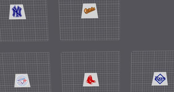 MLB AL East Torso Inserts