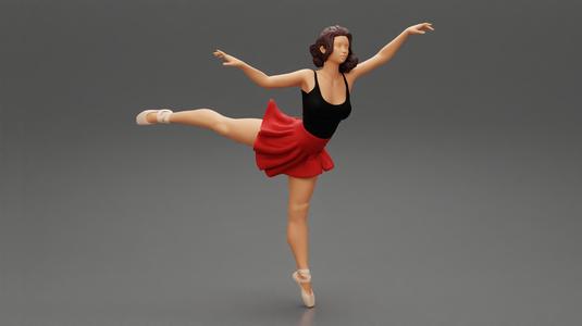 Beautiful Graceful Ballerina Girl Ballet Pose