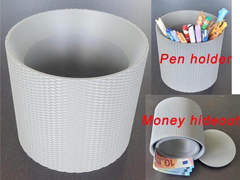 pen holder and money hiding place