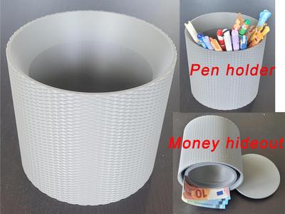 pen holder and money hiding place