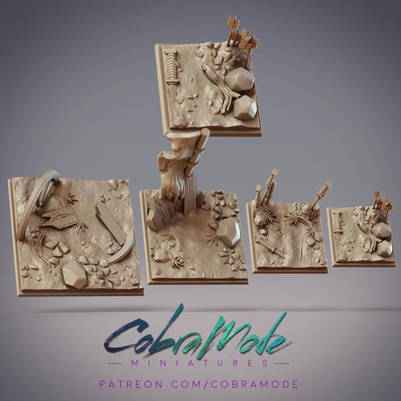Battleground Square Base Pack (4pcs)