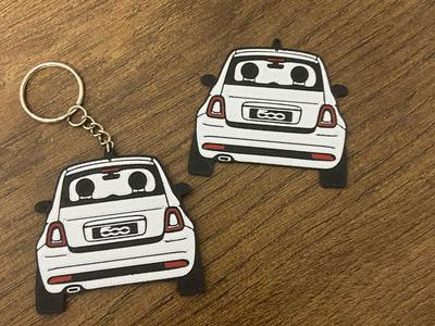 Fiat 500 Keychain