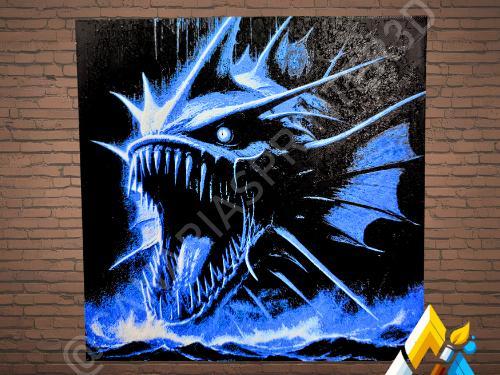 HueForge Gyarados Horror Halloween Pokémon