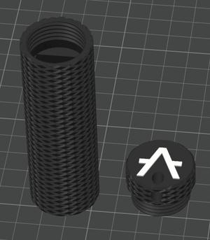 Aleph Zero Ledger Nano-X case Knurled