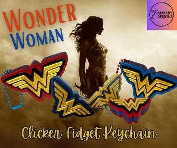 Wonder Woman Clicker Fidget and Keychain