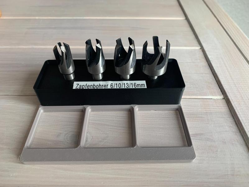Gridfinity bit holder for Lidl drill bits, 10 mm shank