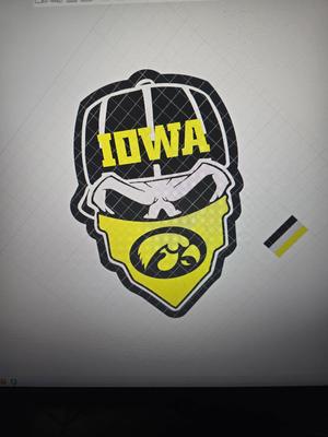 Iowa Hawkeyes Face plate