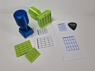 Guitar Tab Fretboard Stamp for Chord Diagrams