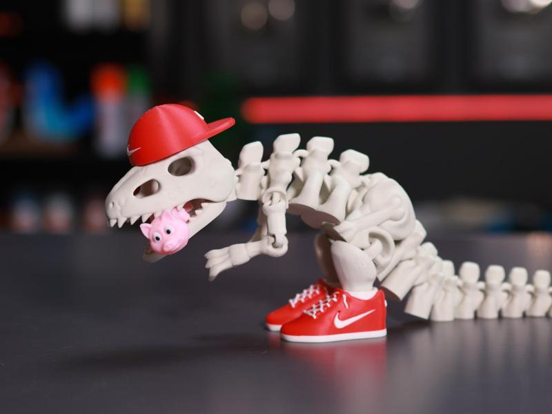 Flexi Dino Skeleton in Urban Vibes Outfit Rex
