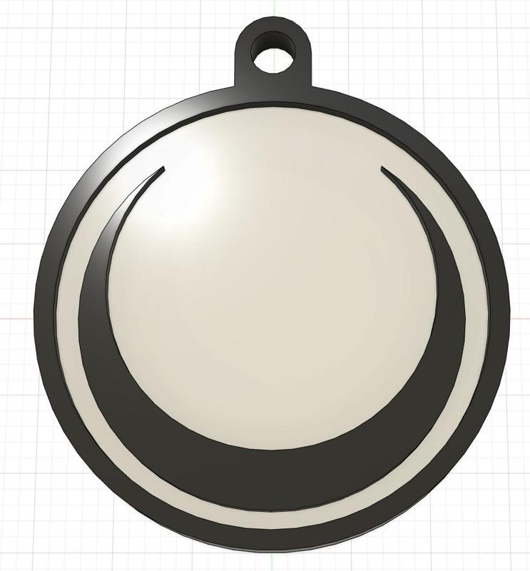 Red Rising Obsidian Sigil Keychain Positiv