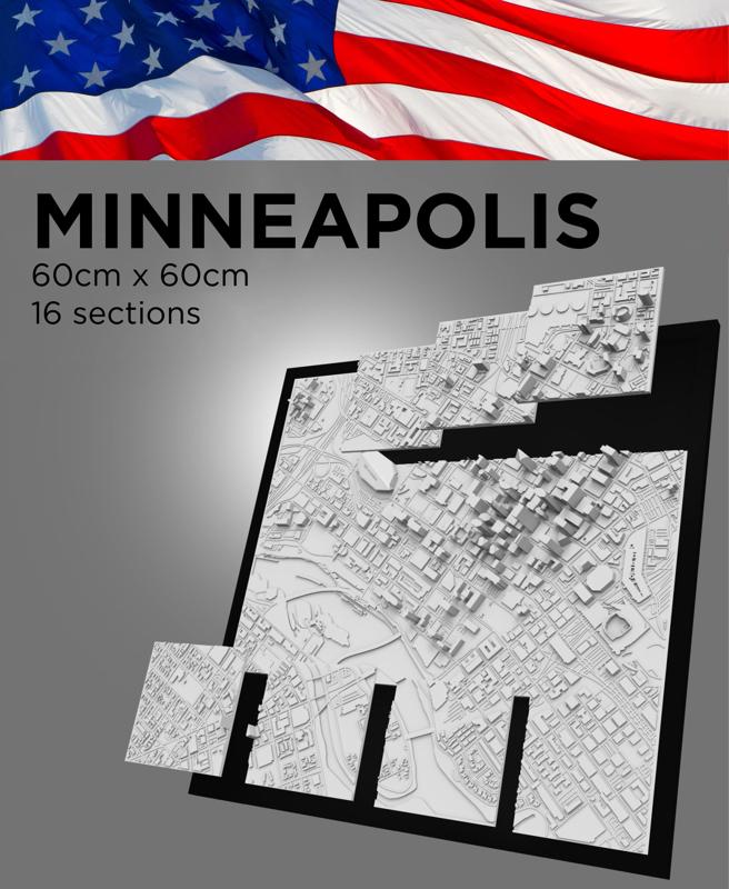 MINNEAPOLIS, Skyline 3d map