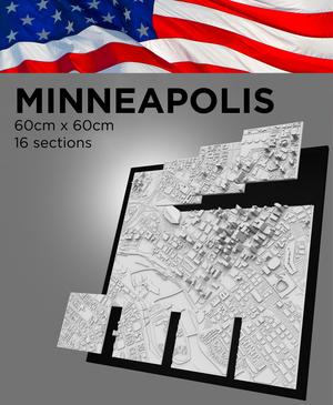 MINNEAPOLIS, Skyline 3d map