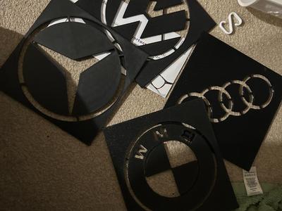 Brushing Car Logo Stencils for Car Detailing