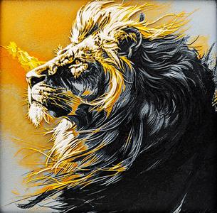 Sunset Lion - Hueforge Print
